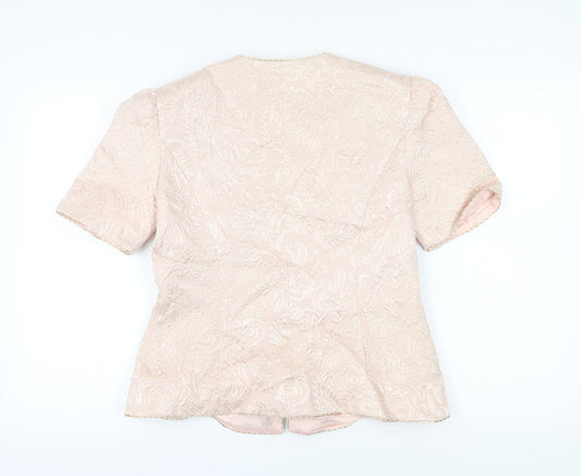 Karen Miller Women's Pink Paisley Suit Jacket, Size 12
