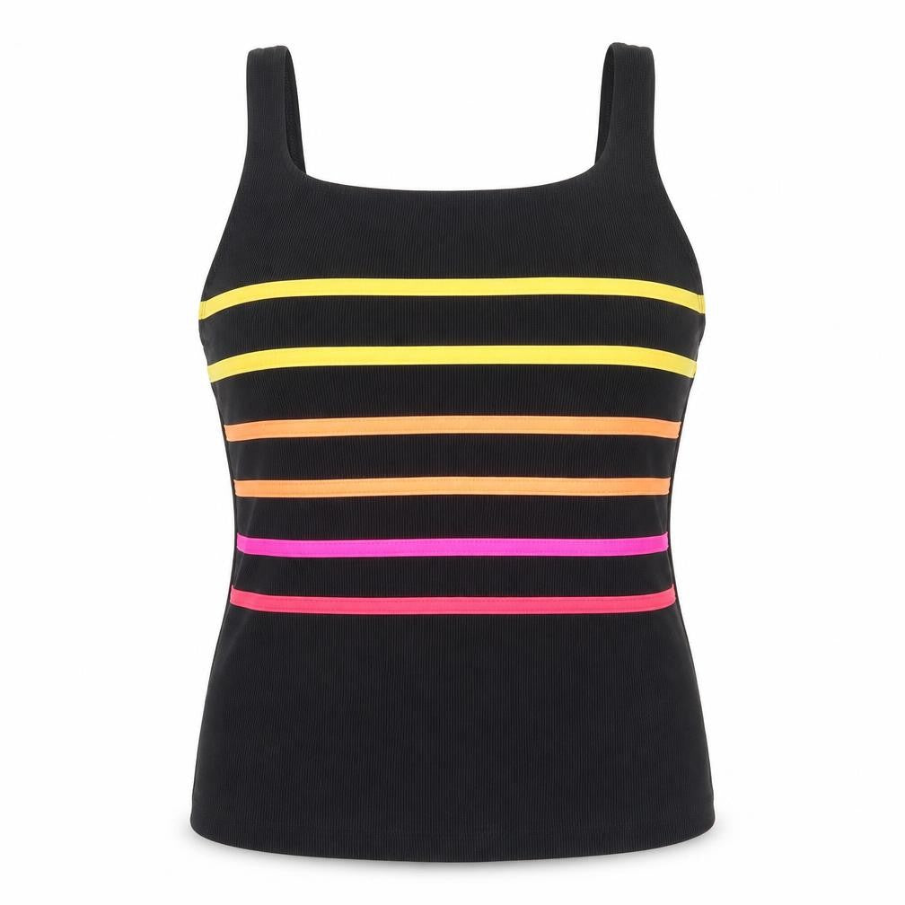 Womens UK Size 16 Longture Black Nylon Blend Tank