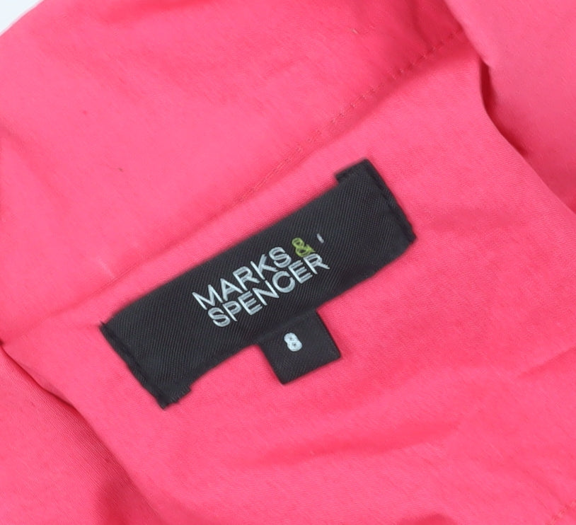 Marks and Spencer Women's Pink Parka Jacket Size 8