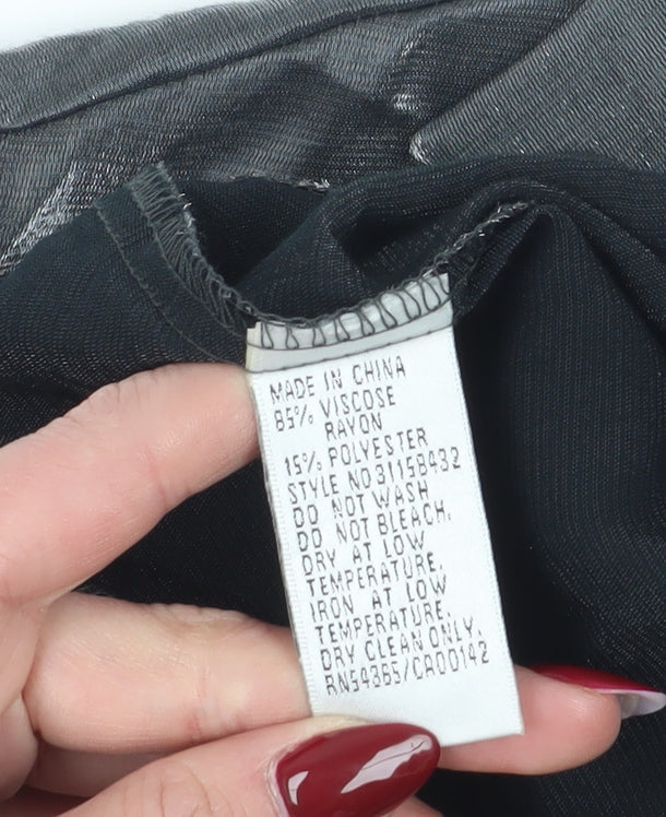 Nygard Women's Grey Satin Blouse Size 14