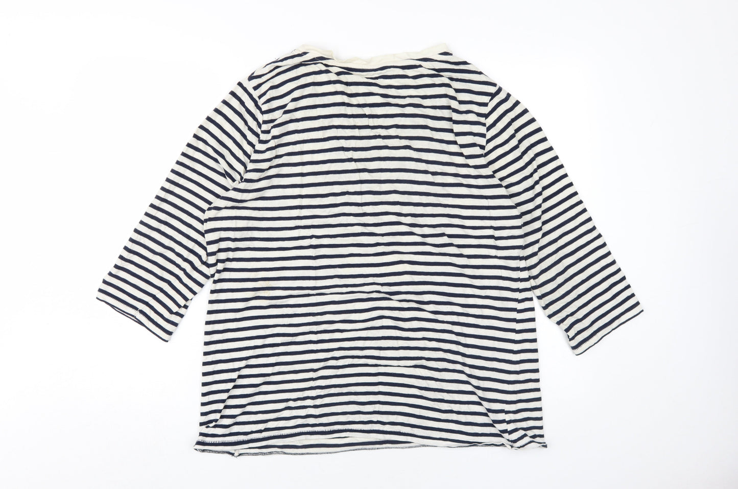St Bernard Blue Striped T-Shirt, L, Unisex, Classic Style