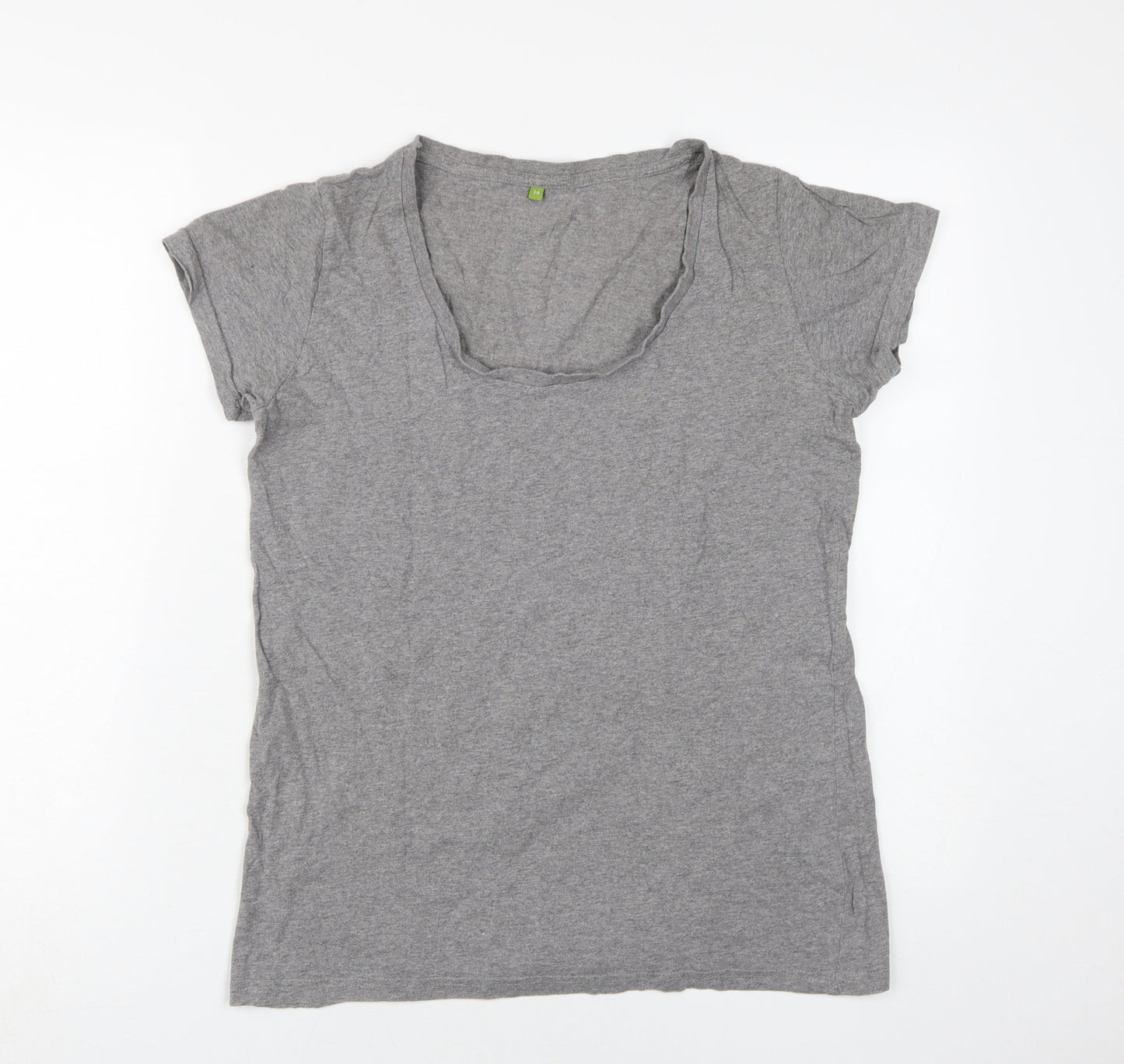 Rapanui Women's Grey T-Shirt Size 14 Scoop Neck