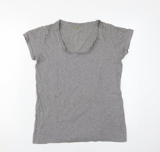 Rapanui Women's Grey T-Shirt Size 14 Scoop Neck