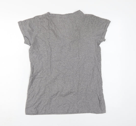 Rapanui Women's Grey T-Shirt Size 14 Scoop Neck