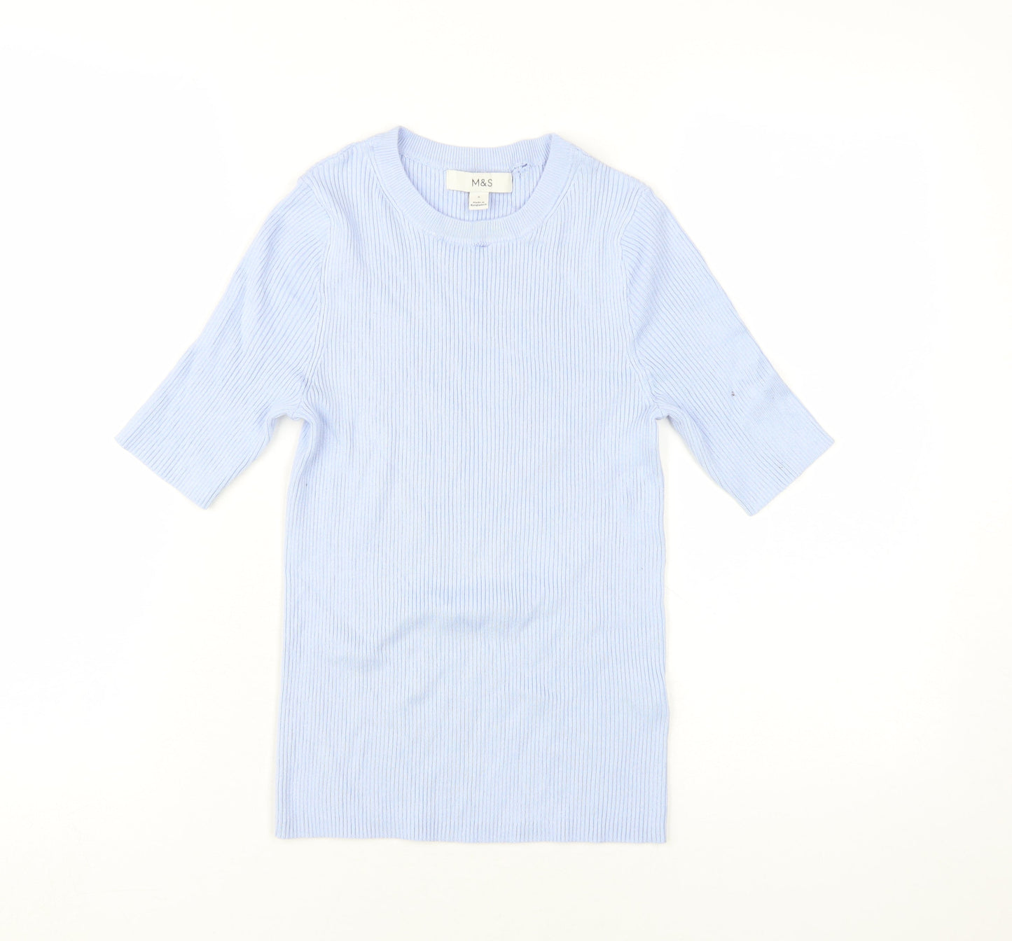 Marks and Spencer Women's Blue 3/4 Sleeve Jersey Top