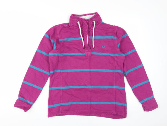 Crew Clothing Women's Pink Striped Pullover Sweatshirt M