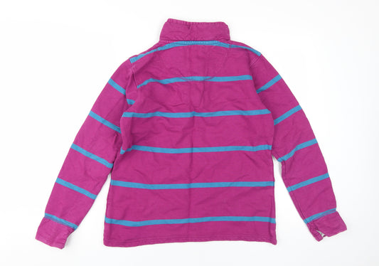 Crew Clothing Women's Pink Striped Pullover Sweatshirt M