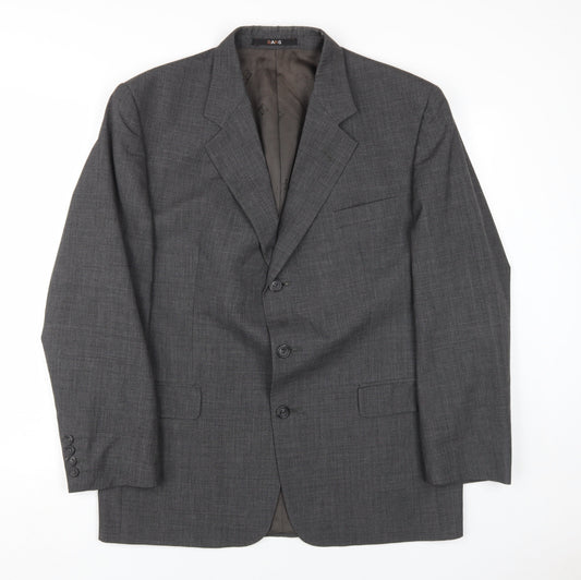 DAKS Men's Grey Wool Blazer 42S Classic