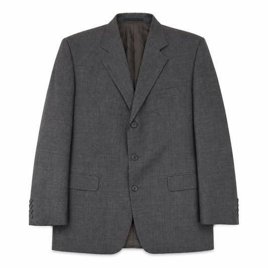 Mens 42 Chest Regular DAKS Grey Three-Button Blazer