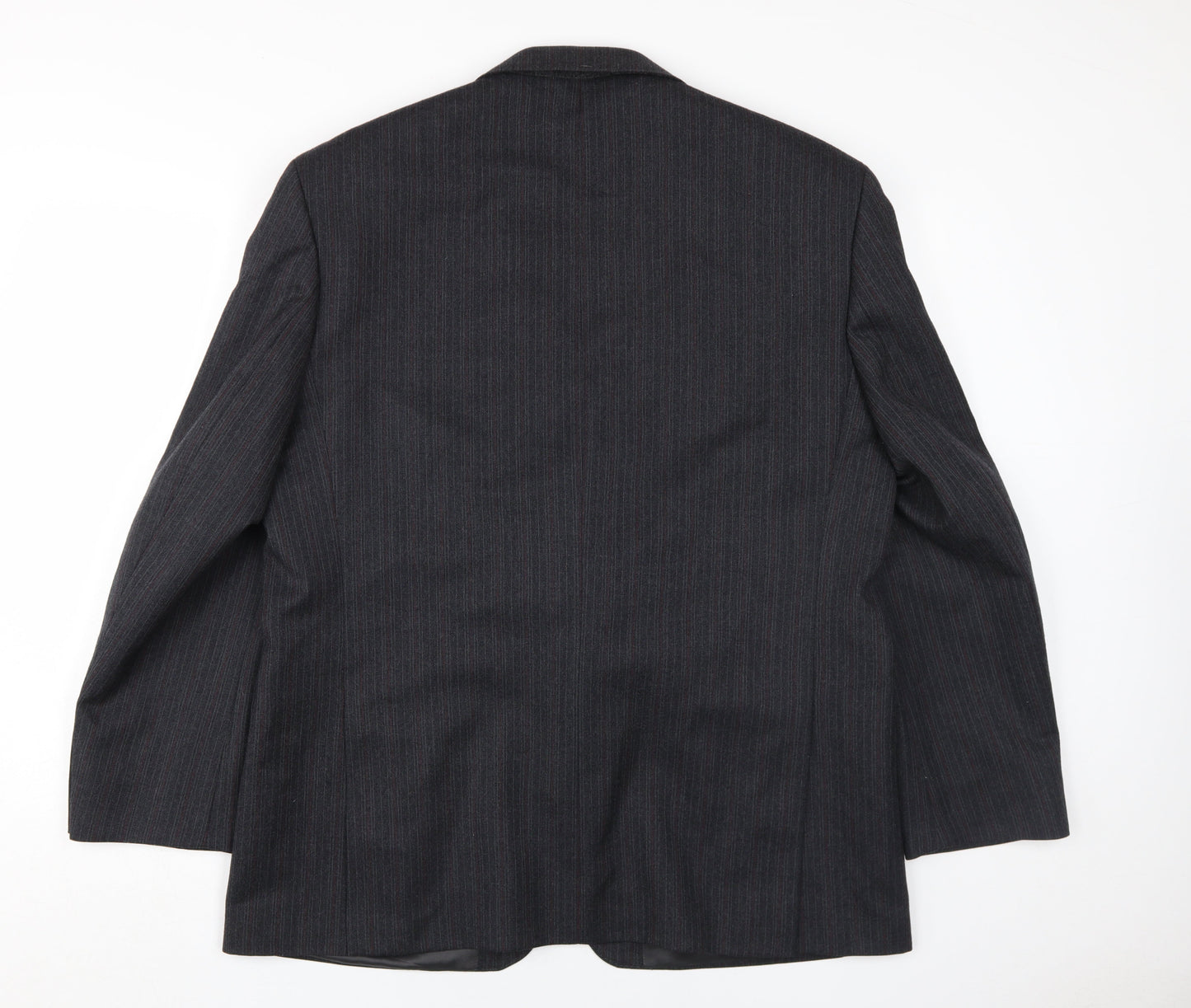 Label Men's Black Striped Blazer, Size 44S, Regular Fit