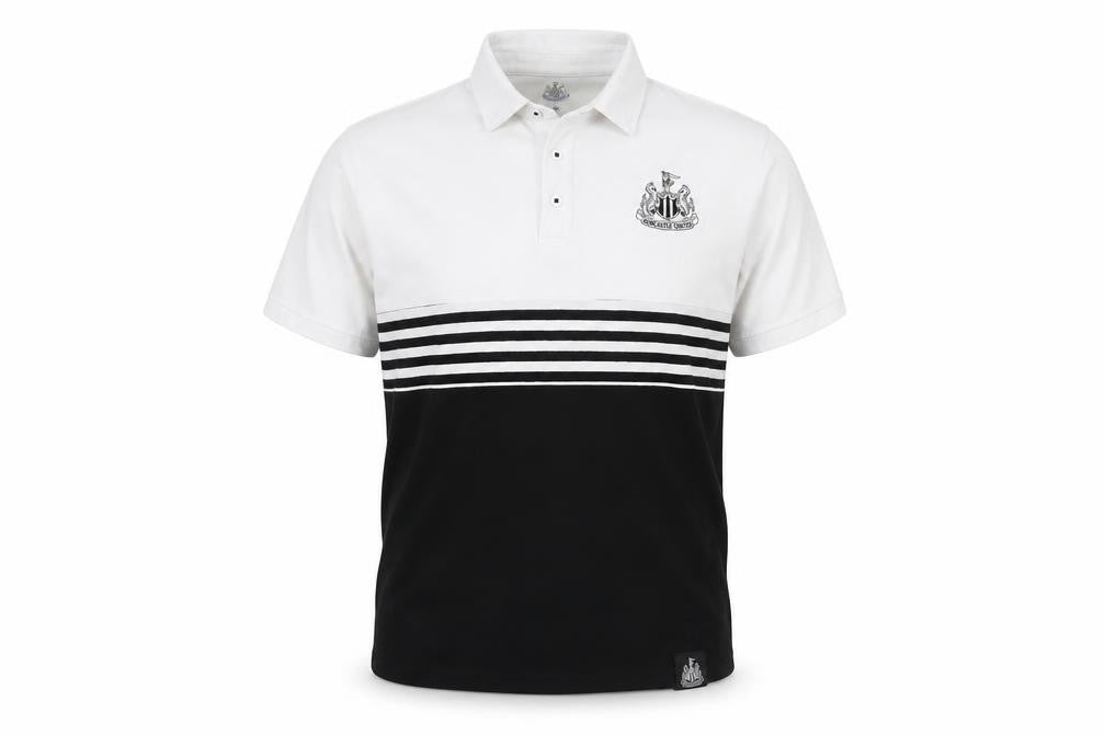 Castore Men's Black White Striped Polo M