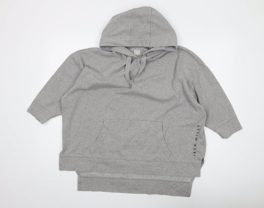 Jack Wills Women's Grey Hoodie Size 10
