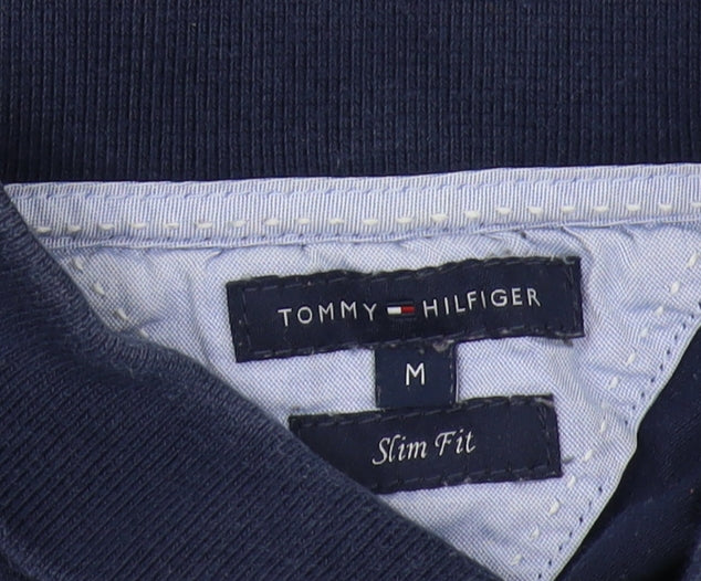 Tommy Hilfiger Women's Blue Slim Polo Shirt M