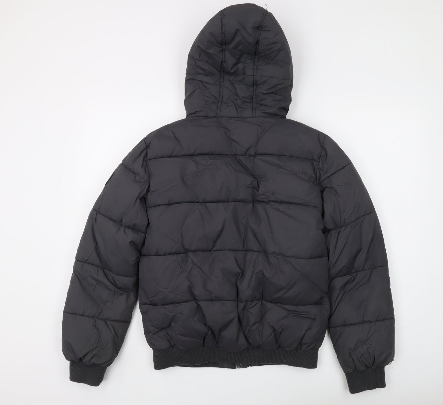 Ripstop Unisex Black Puffer Jacket XL Winter Casual