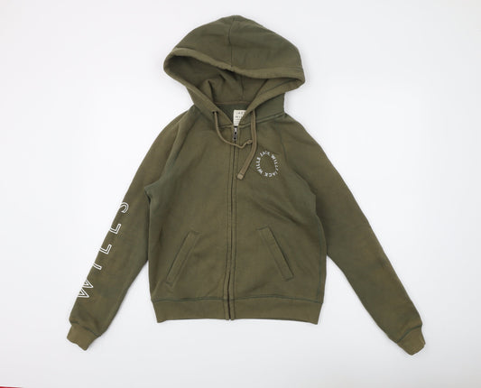 Jack Wills Women’s Green Full Zip Hoodie Size 6