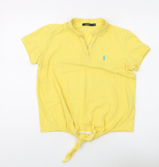 Polo Women's Yellow Cotton Polo Shirt - Size L