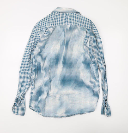 Paul Smith Men's Blue Check Button-Up Shirt, Size 15
