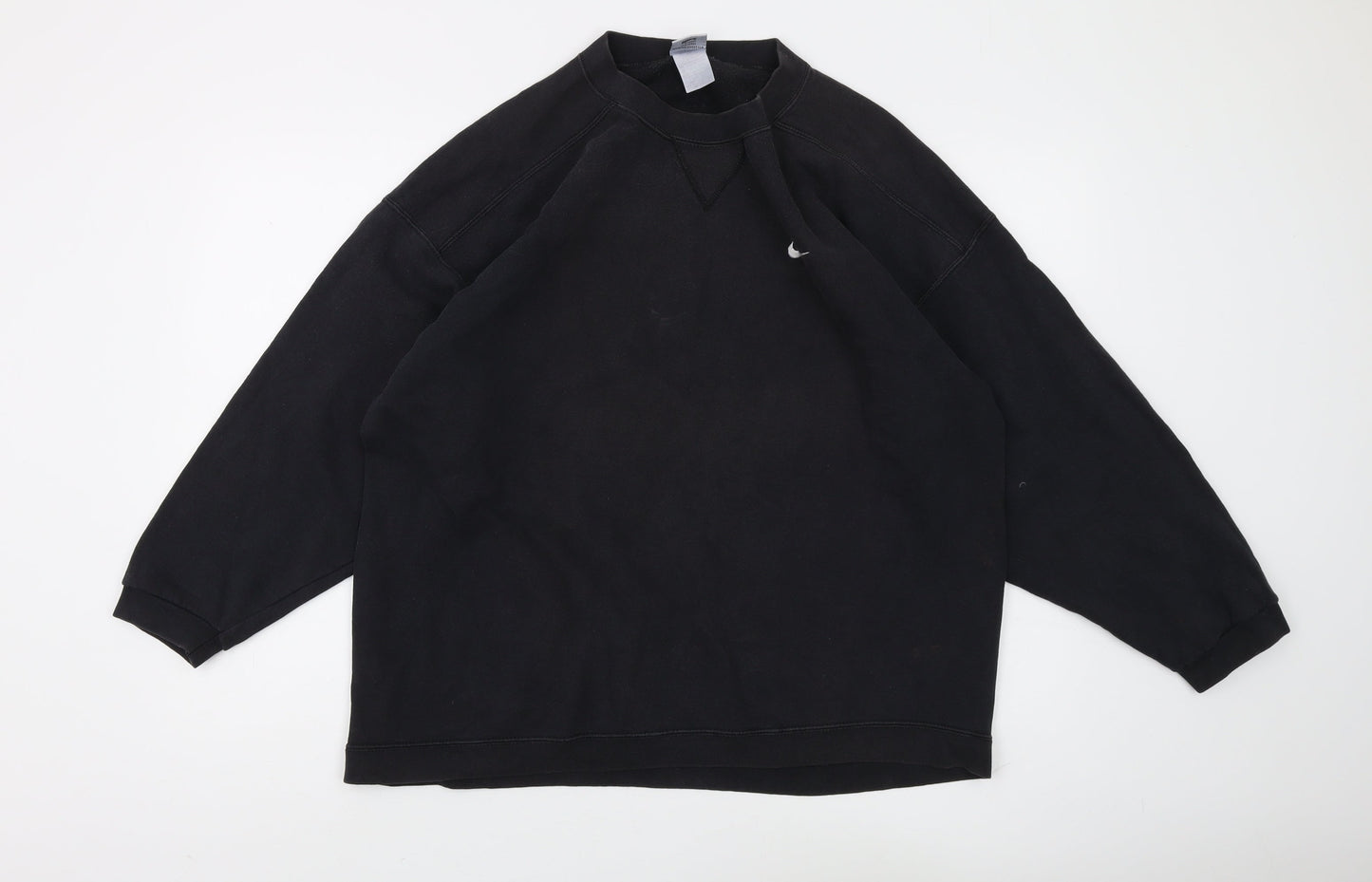 Nike Men's Black Pullover Sweatshirt, Logo, Size L