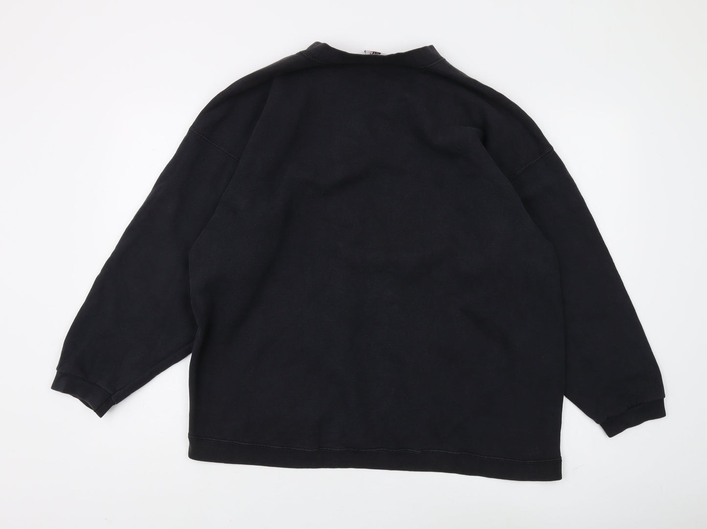 Nike Men's Black Pullover Sweatshirt, Logo, Size L