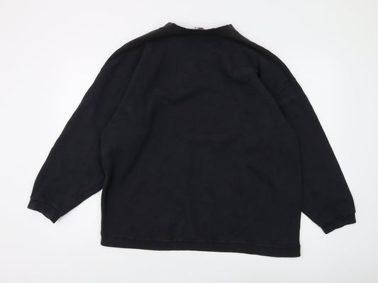 Nike Men's Black Pullover Sweatshirt, Logo, Size L