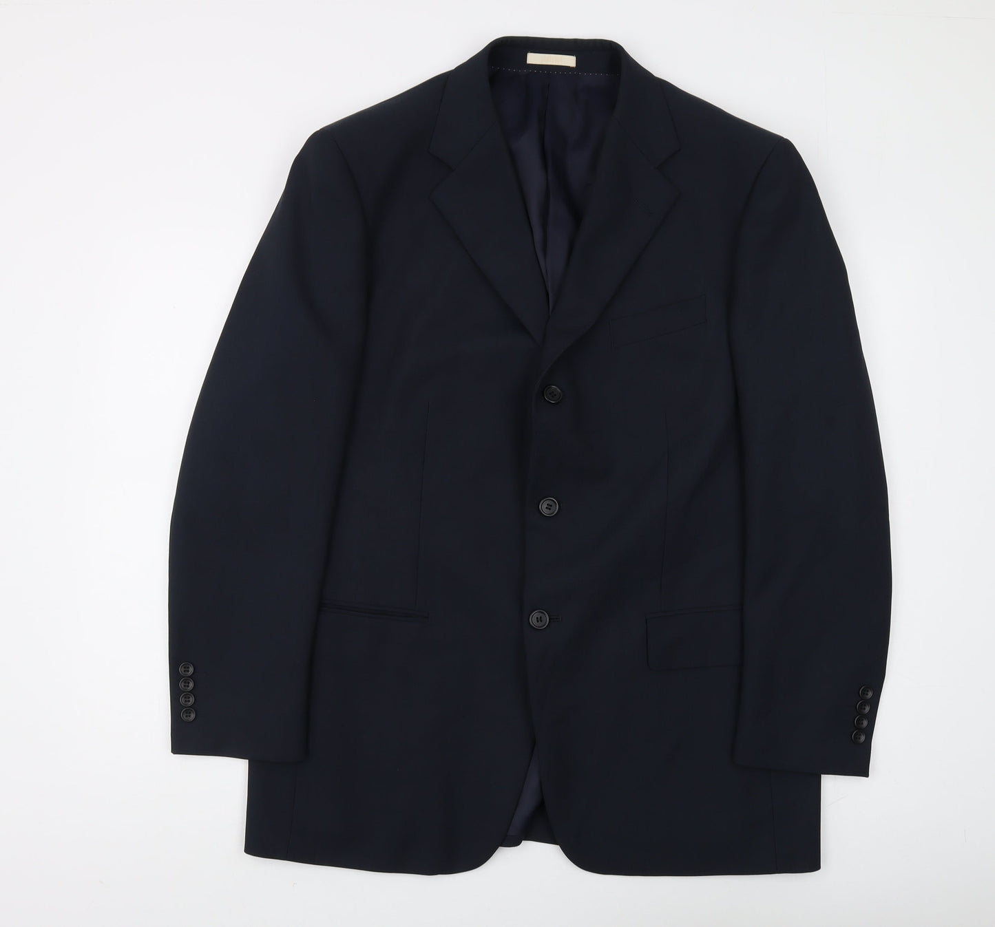 Greenwoods Men's Blue Blazer, 42R, Three-Button Classic