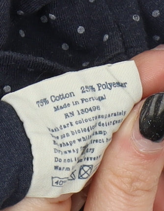 Jack Wills Men's Blue Polka Dot Crew Neck Tee L