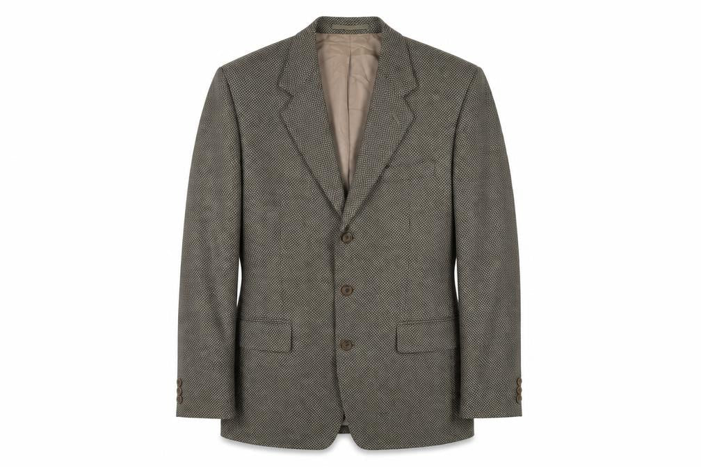 Front view of Van Gils Men's Brown Wool Blazer, size 38R, Excellent