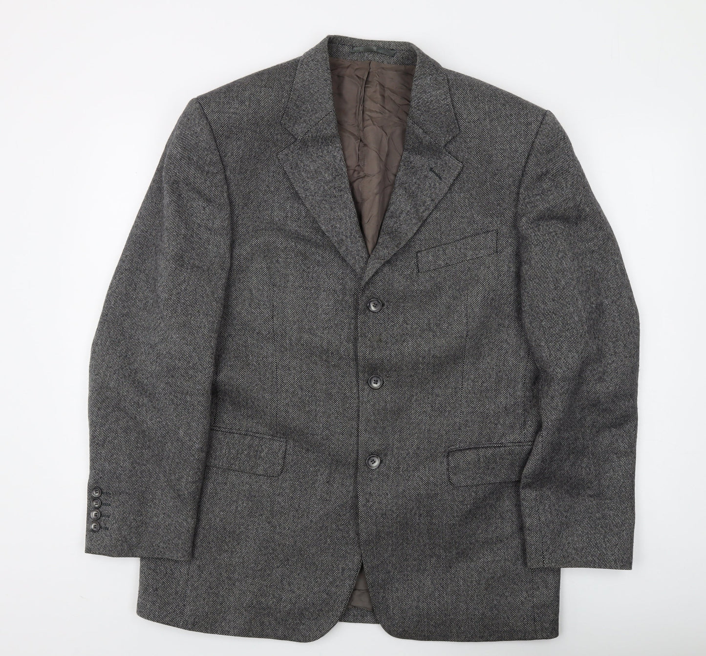 Lino Vierra Men's Grey 50 Single-Breasted Blazer