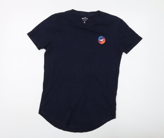 Hollister Men's Blue XS Graphic Beach T-Shirt