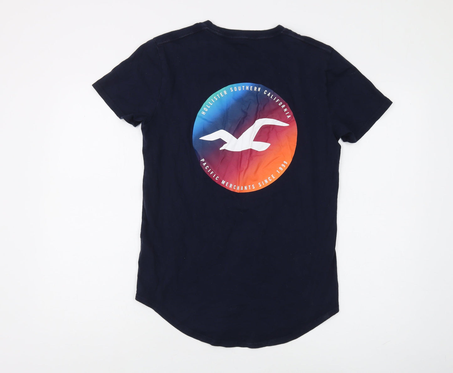 Hollister Men's Blue XS Graphic Beach T-Shirt