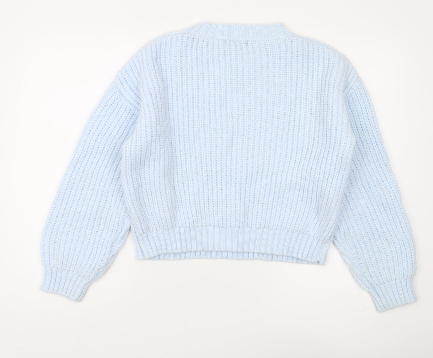 Quiz Women's Blue Beaded Pullover Jumper, Size S