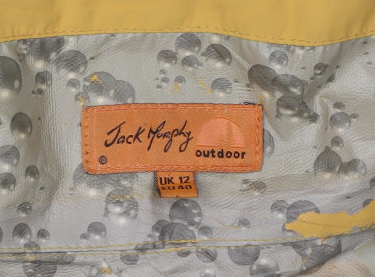 Jack Murphy Women's Yellow Waterproof Rain Coat UK 12