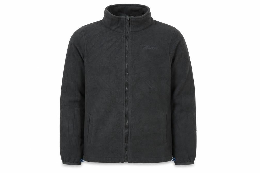 Front view of Mountain Warehouse boys’ black jacket 11-12 years regular fit