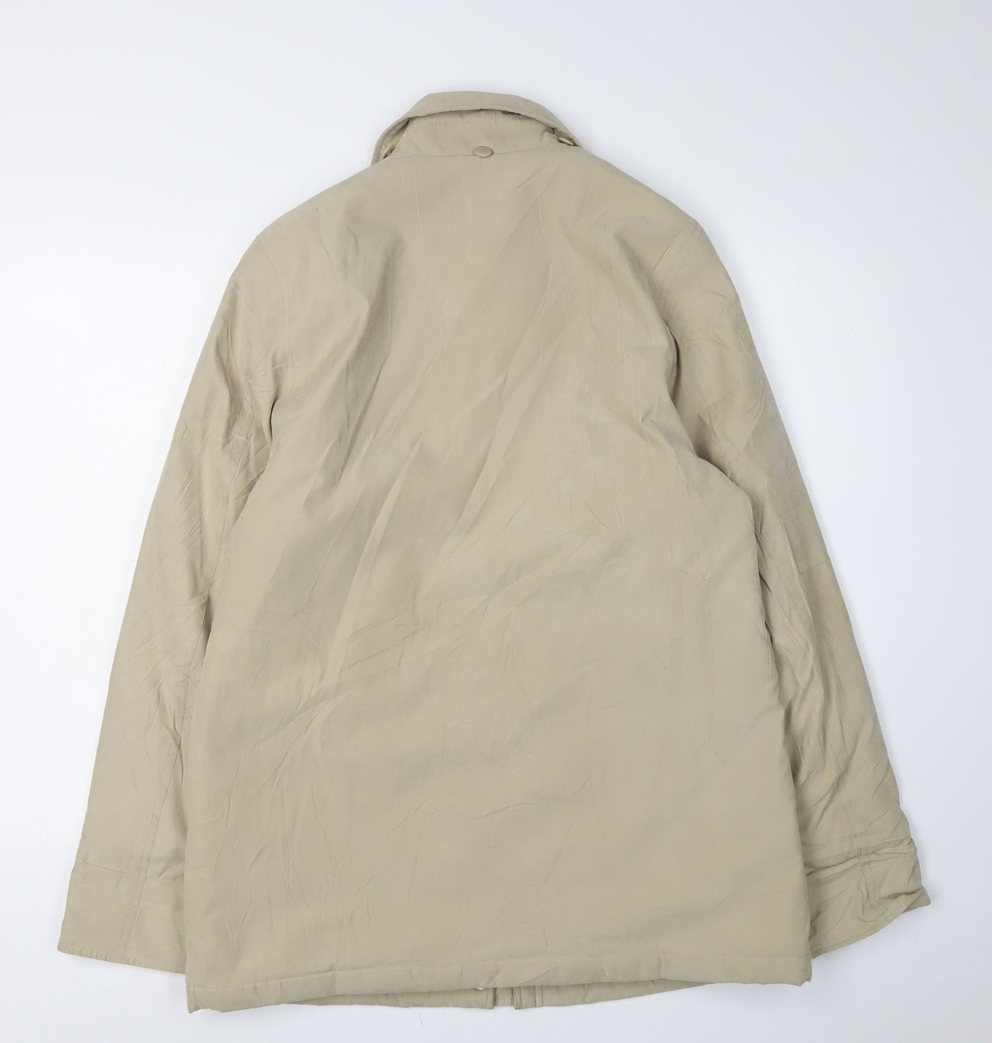 EWM Women's Beige Size 12 Mid-Length Casual Jacket