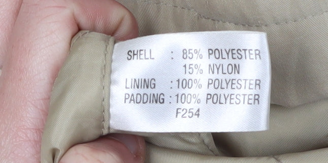 EWM Women's Beige Size 12 Mid-Length Casual Jacket