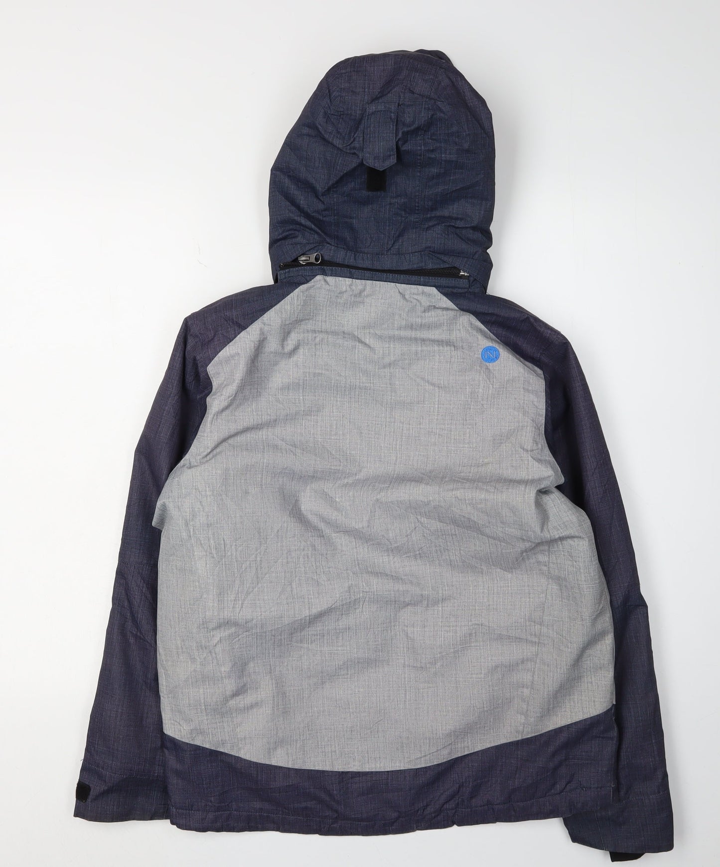 46 N Boys Grey Puffer Jacket with Hood, Size 15 Years