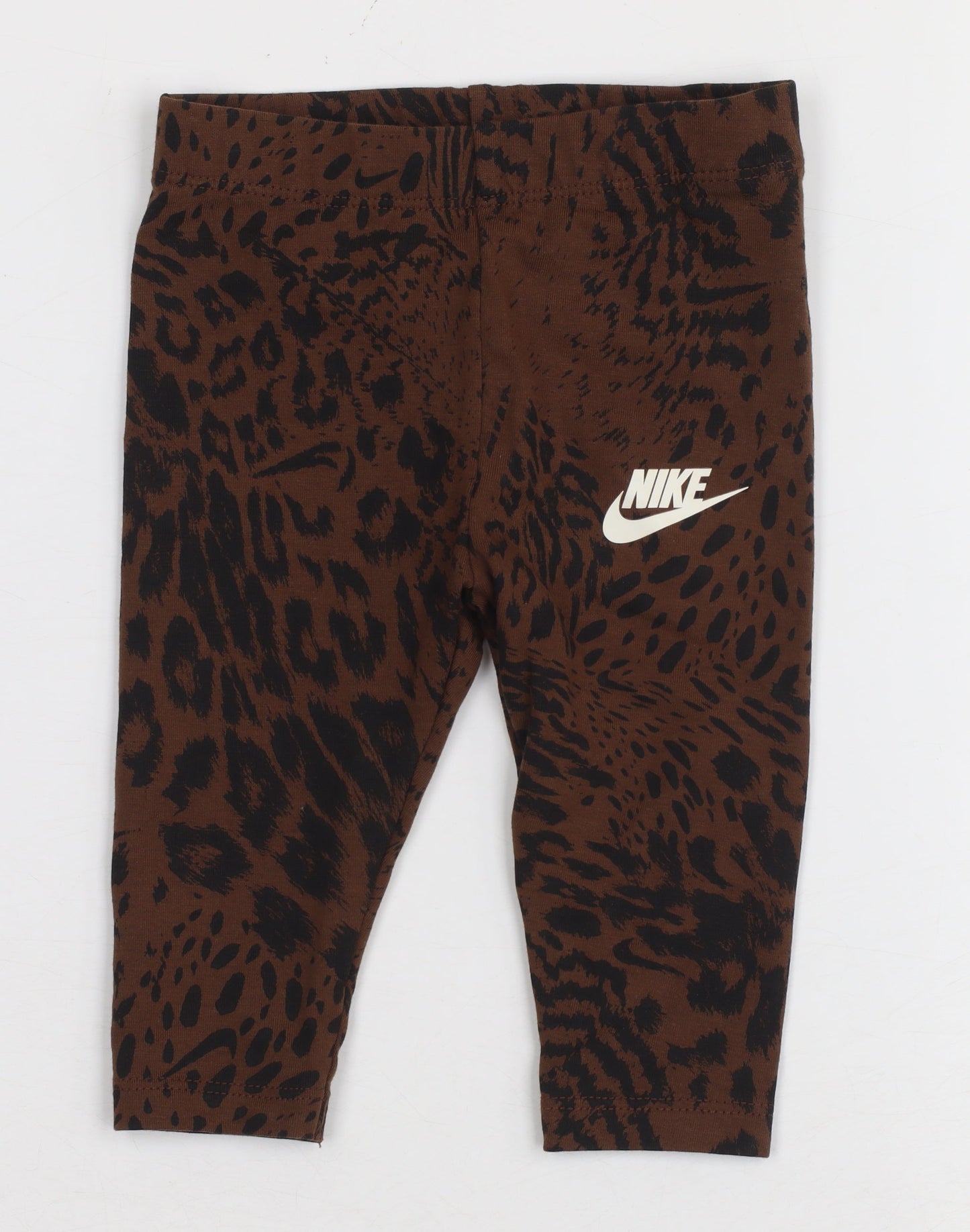 Nike Unisex Baby Brown Animal Print Leggings 6-9 Months
