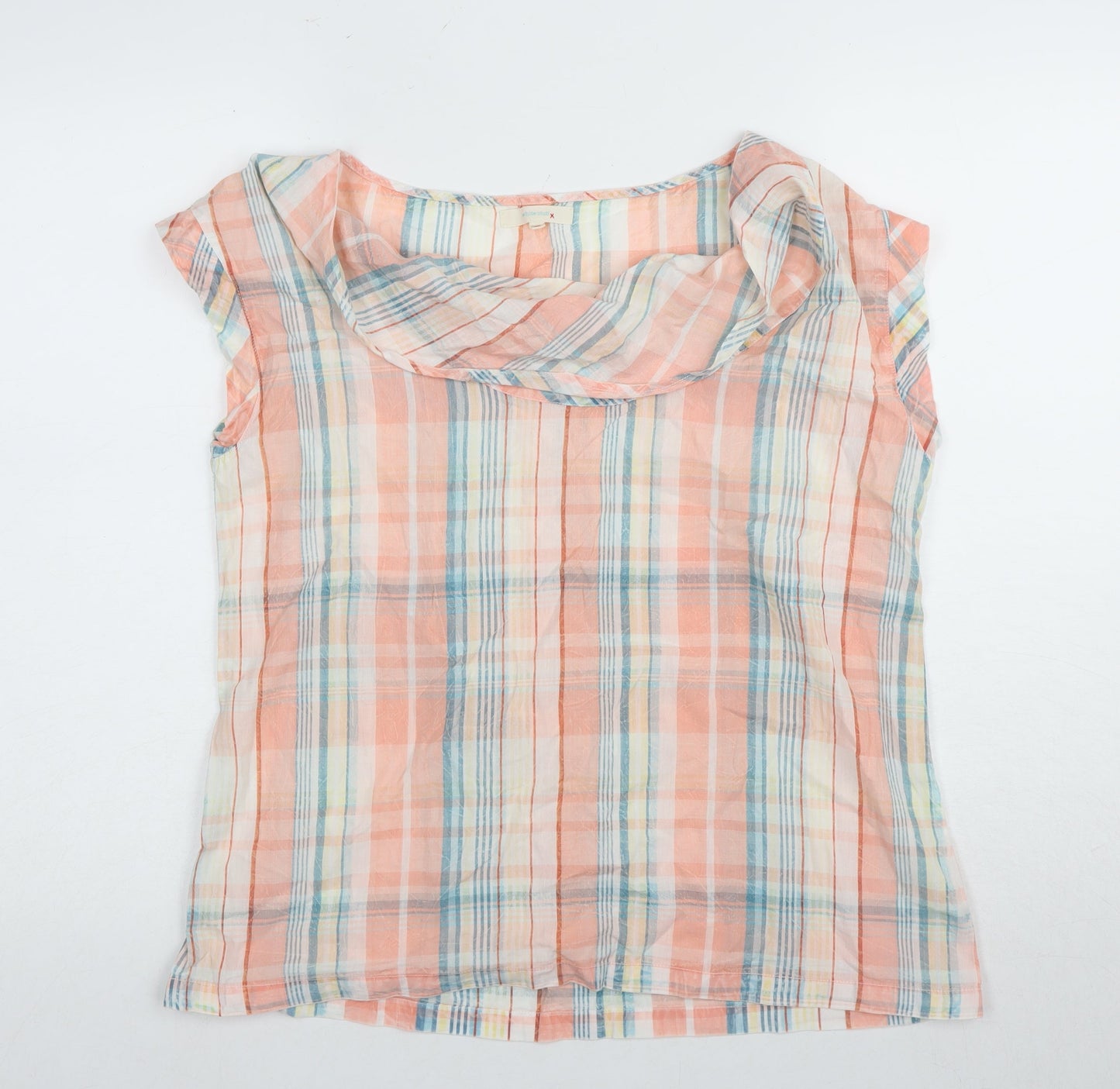 White Stuff Women's Multicoloured Plaid Blouse, Size 12