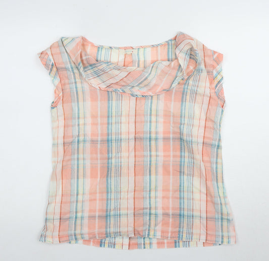 White Stuff Women's Multicoloured Plaid Blouse, Size 12
