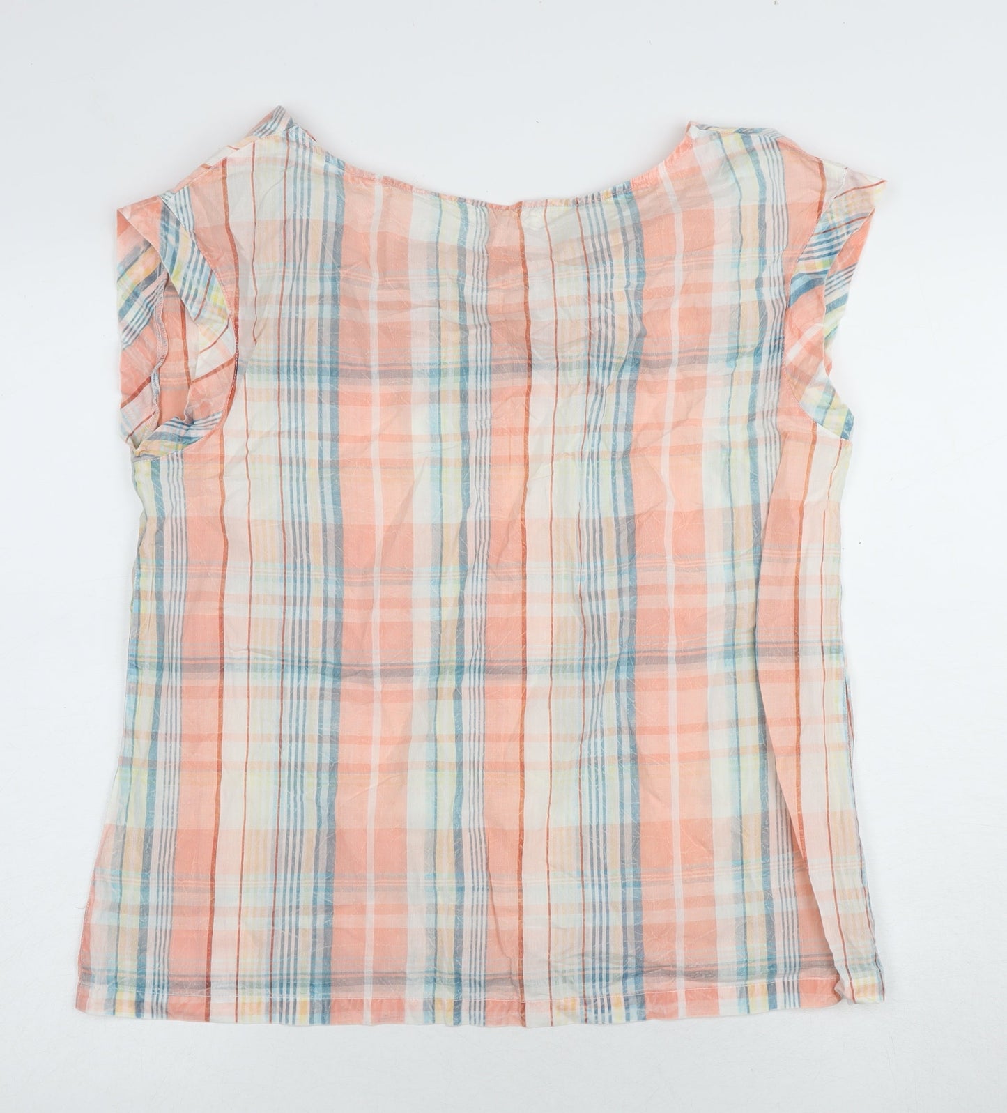 White Stuff Women's Multicoloured Plaid Blouse, Size 12