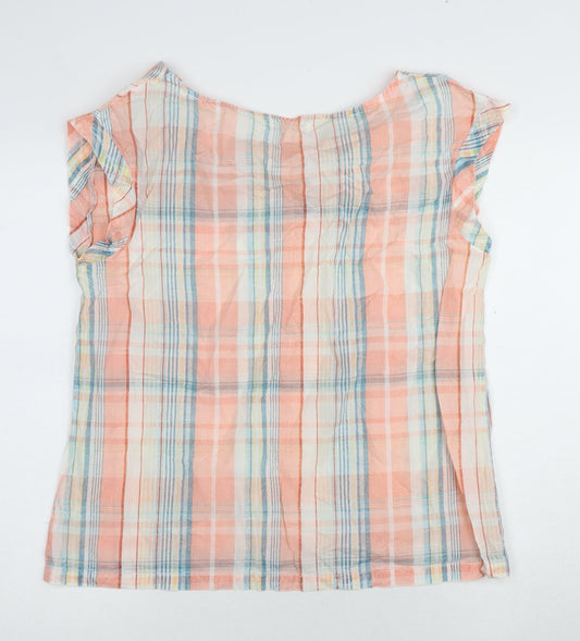 White Stuff Women's Multicoloured Plaid Blouse, Size 12