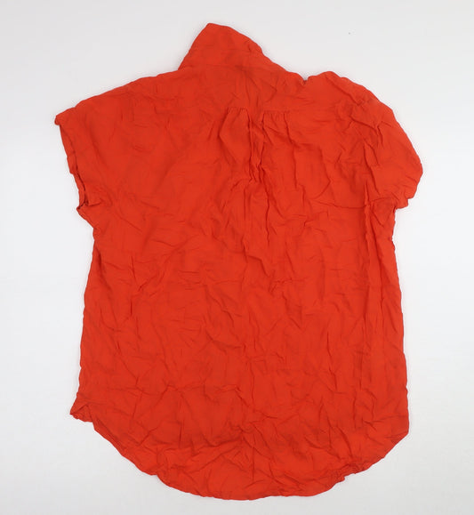 Long Tall Sally Women's Red Button-Up Shirt, Size 16
