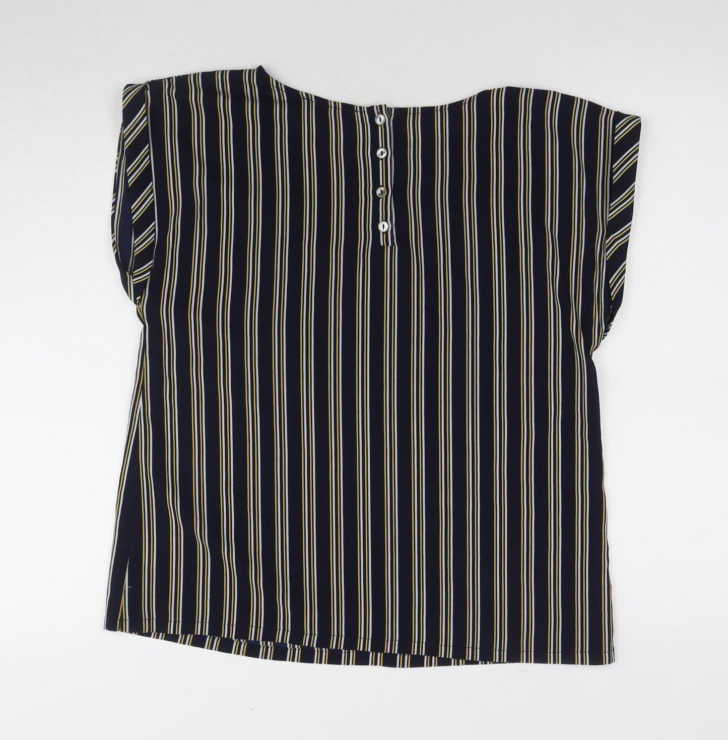 Louche Women's Black Striped Blouse Size 10 Casual