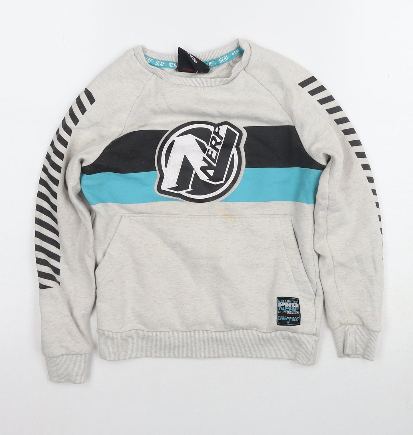 Hasbro Boys Grey Nerf Pullover Sweatshirt, Size 7-8