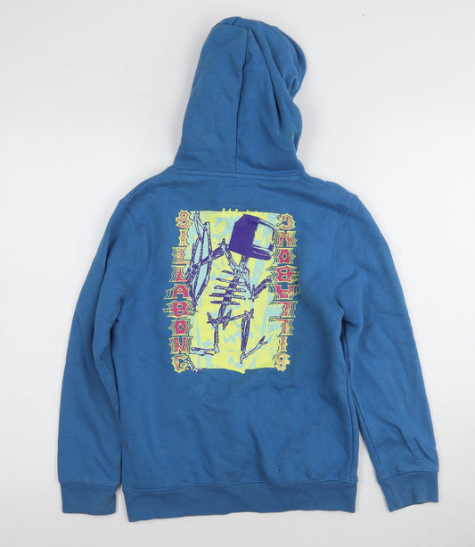 Billabong Boys Blue Graphic Pullover Hoodie M