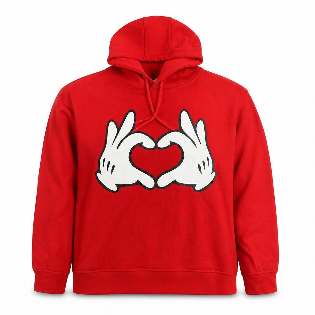Unisex Adults UK L Regular Disney Red Pullover Hoodie