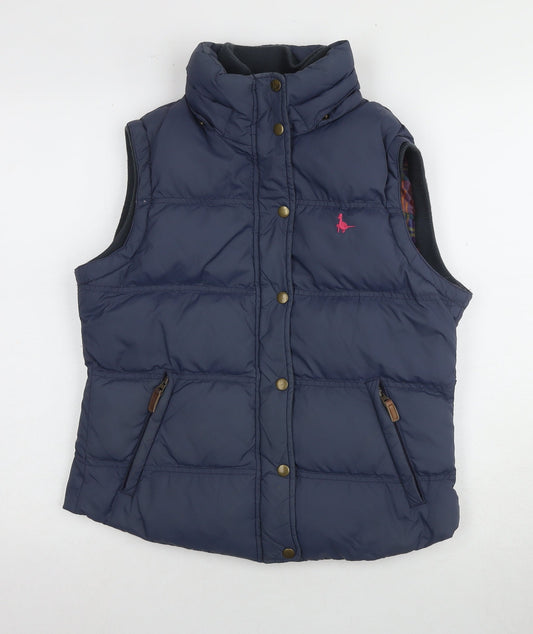 Jack Wills Women's Blue Puffer Waistcoat Size 12