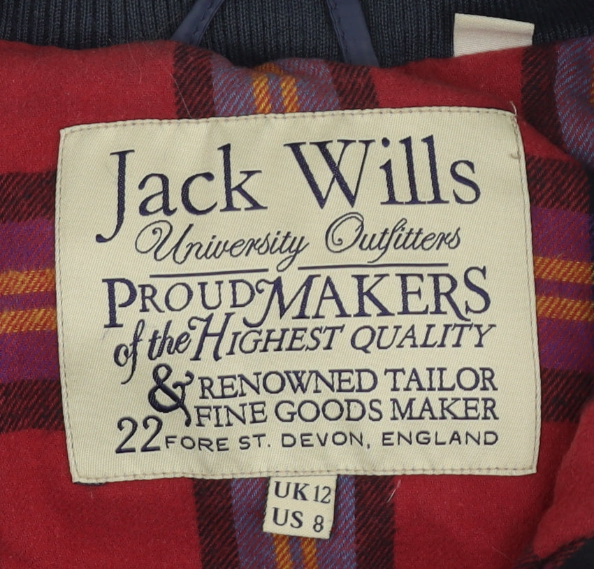 Jack Wills Women's Blue Puffer Waistcoat Size 12