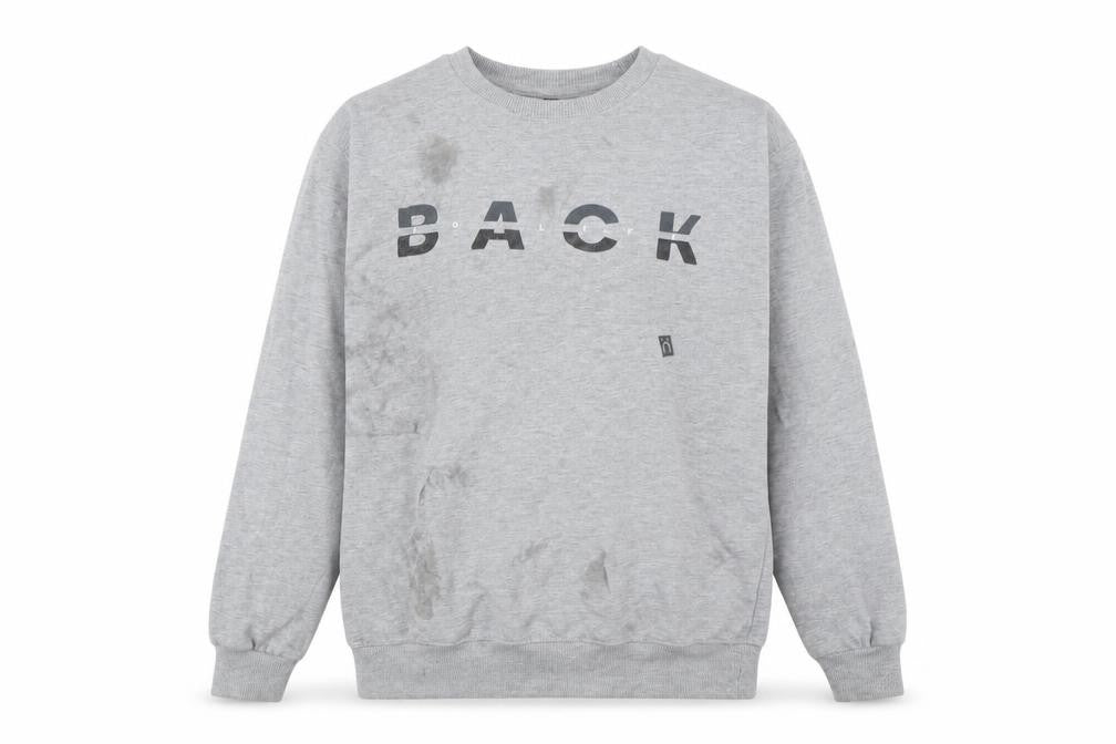 Little Womens White Lies Grey Pullover Sweatshirt M