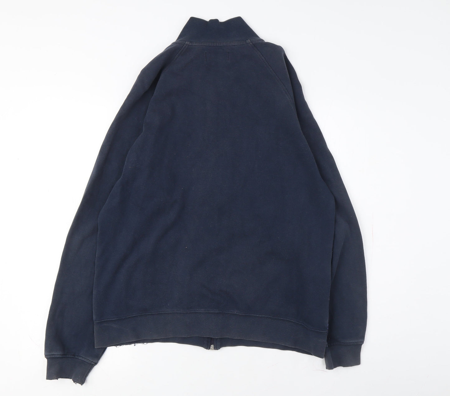 Fred Perry Men's Blue Plaid Full Zip Sweatshirt M